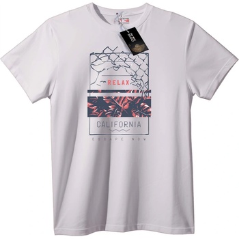 NOONEBRAND Тениска Отпусни се Калифорния - 7XL, White