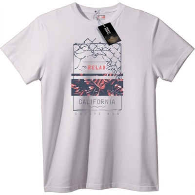 NOONEBRAND Тениска Отпусни се Калифорния - 7XL, White
