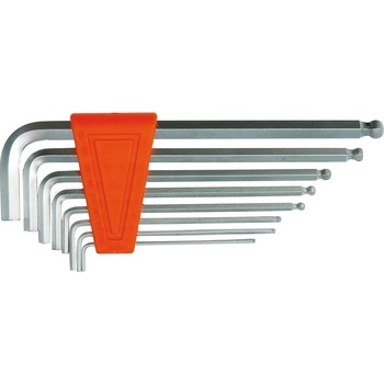 Súprava kľúčov imbus Toya 8 ks s guličkou - strieborná-oranžová