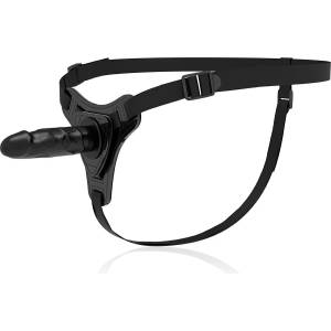  Пенис колан със силиконово дилдо, 14, 5см - Silicone Strap-on Black (D-221307)