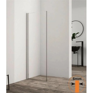 Inter Ceramic Мобилен параван за душ Inter Ceramic Walk-In, гланциран хром 60x200 см, прозрачно стъкло (113-2TR/60)