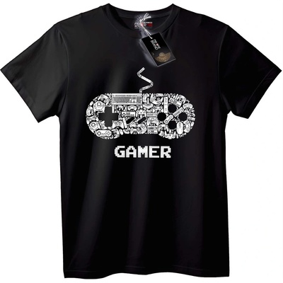 NOONEBRAND Тениска Геймърски Контролер - 6XL, Black