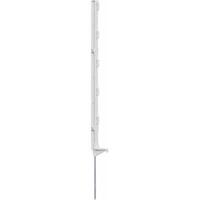 Plastový sloupek pro elektrický ohradník, délka 70 cm, 5 oček, bílá