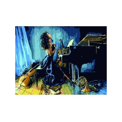 Hobby-maniak Painting by numbers - Piano player 30x40cm