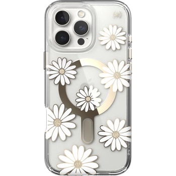 Speck Калъф Speck Presidio Lux-Clear Glitter, MagSafe, ClickLock, за iPhone 16 Pro Max, Sunshine Daisies (24763)