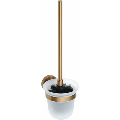 Sapho X ROUND COPPER WC štětka závěsná mléčné sklo měď mat XR303PG