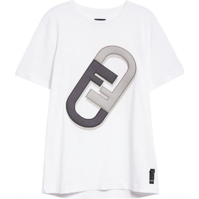 Fendi 3D Logo White tričko černá