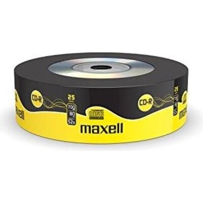 Maxell CD-R80 MAXELL Shrink /cake box/, 700MB, 52x, 25 бр (ML-DC-CDR80-25-CAKE)