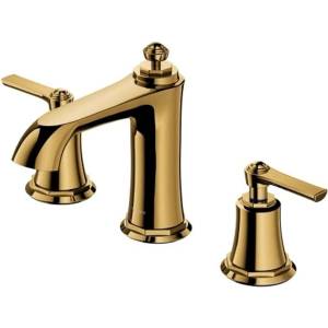 Omnires Armance - Смесител за умивалник, 3-дупков монтаж, златен AM5214GL (AM5214GL)