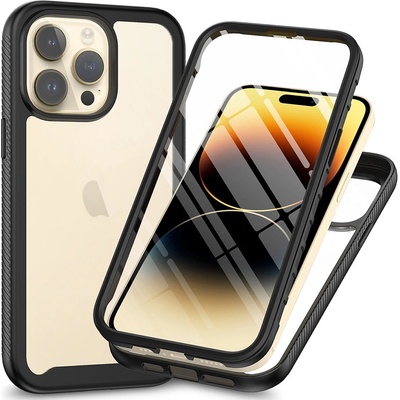 Techsuit Калъф за iPhone 15 Pro + калъф - Defense360 Pro - черен