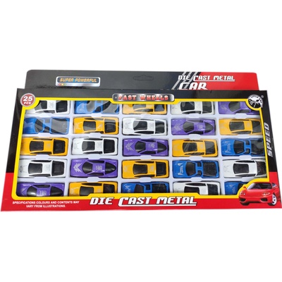 Метална кола Мач Бокс комплект от 25 броя Super powerful