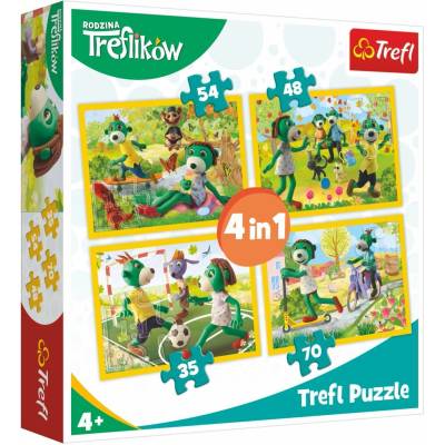 Trefl 4v1 Rodina íků 20,5x28,5cm v krabici 28x28x6cm