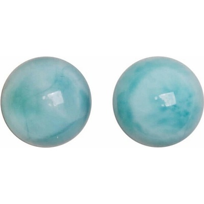 Nefertitis Larimar kuličky náušnice AA kvalita stříbro Ag 925 č. 15 NF64285 cca 0,6 cm, 1 g
