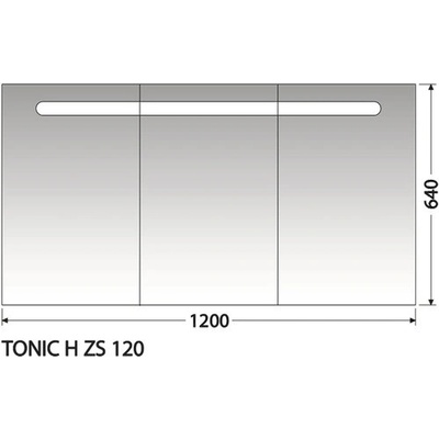 Intedoor Zrcadlová skříňka TONIC H ZS 120
