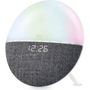 Xqisit Безжичен портативен спийкър с FM радио, часовник с аларма и LED светлина - XQISIT Sunrise Alarm Speake Clock (черен) (41947) Будилник
