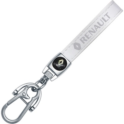 Prívesok na kľúče RENAULT biela koža