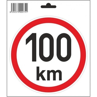 Samolepka 100 km/h, průměr 150 mm