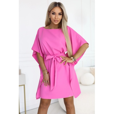 Numoco Широка рокля в розов цвят, модел 287-42nmc-2812 - Жълт, размер s/m