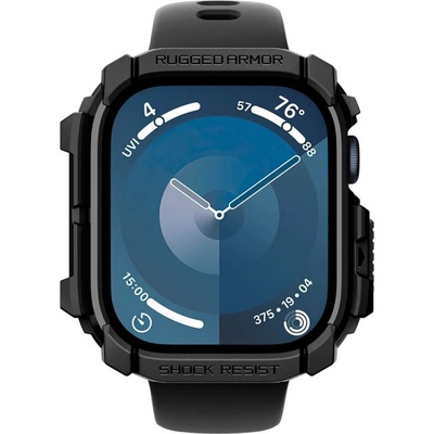 Калъф за Apple Watch 11/ 10 42mm, Spigen Rugged Armor Case, Черен (ACS08585)