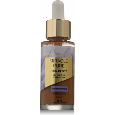 Max Factor Miracle Pure Skin Reset 2in1 Serum Foundation Make-up 85-90 Medium To Deep 30 ml