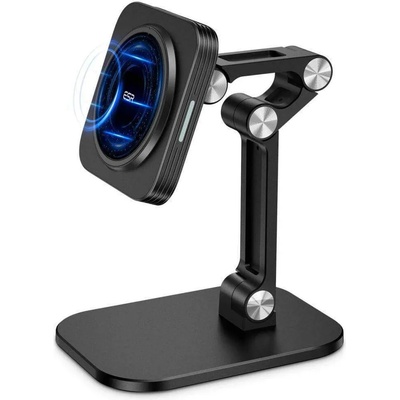 esr Halolock MagSafe Adjustable Wireless Qi Charging Stand 15W - регулируема поставка (пад) за безжично зареждане за iPhone с Magsafe (черен)