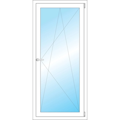 OKNA HNED Plastové okno 68x149 cm (680x1490 mm) bílé otevíravé a sklopné pravé
