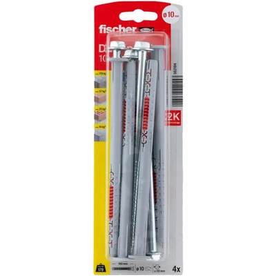 Fischer УНИВЕРСАЛЕН ДЮБЕЛ С ВИНТ 10x160 fus k 4 БР. fischer duoxpand (4048962440553)