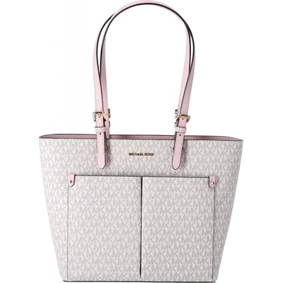 Michael Kors kabelka jet set medium pocket logo vanilla