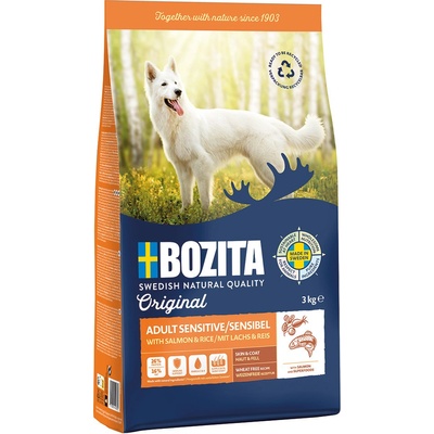 Bozita Original Adult Sensitive Skin & Coat s lososom a ryžou bez pšenice 3 kg