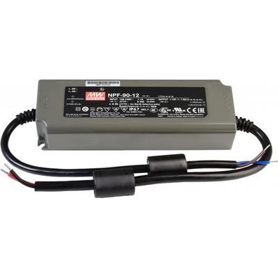Meanwell napájení CV, NPF-90-12 konstantní napětí 0-7500 mA IP67 12V DC 90,00 W 872099