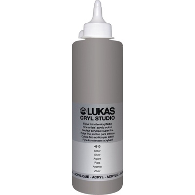 LUKAS Cryl Studio Plastic Bottle АКРИЛНА боя Silver 500 ml 1 бр (746130500)