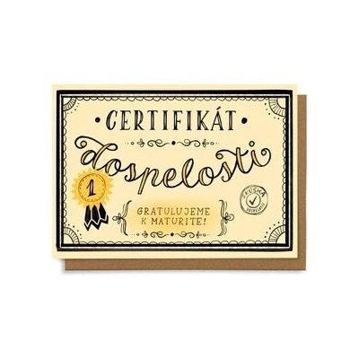 Certifikát dospelosti. Gratulujeme k maturite!