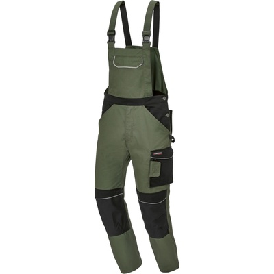 Parkside Performance Pánské pracovní kalhoty s laclem tmavě zelená