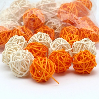 Ratan ball 4 cm / 30 kusů - krémovooranžová - SU0952