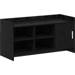 vidaXL Шкаф за обувки 100 x 39 x 51 cm Инженерна дървесина Черен дъб (8011356)