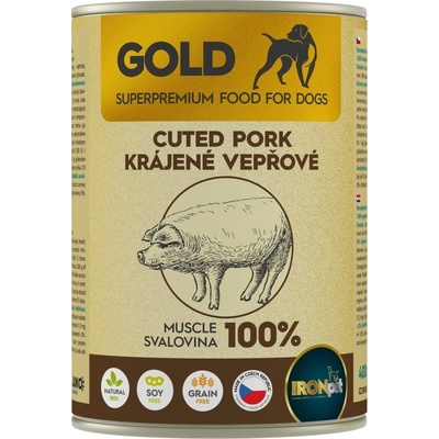 IRONpet Gold Dog Bravčová krájaná svalovina 400 g