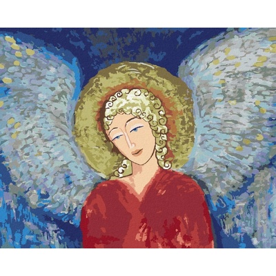 Zuty Malování Podle Čísel Vánoční Anděl Iii 80 x 100 Cm Plátno Rám