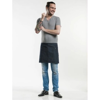 Chaud Devant Kuchařská zástěra Multipocket Blue Denim Blue