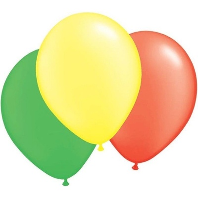 Balónky mix žluté červené a zelené