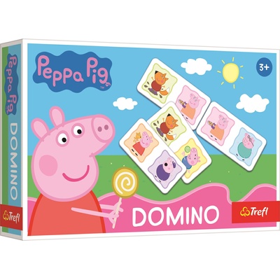 Trefl Настолна игра Domino mini: Peppa Pig - детска