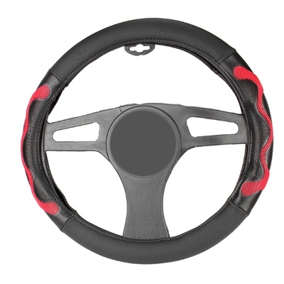 Калъф за волан 38см, с 3d червени ленти