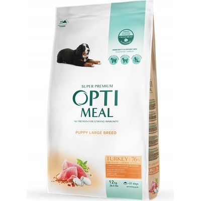Optimeal pro štěňata velkých plemen s krůtím masem 12 kg
