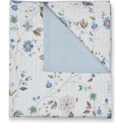 Pip Studio přehoz na postel FLORES BAILANDO biela bavlnený perkál Moooi 220 x 260 cm