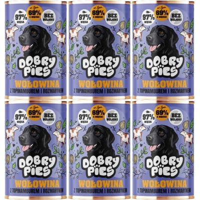 Dobry Pies Hovädzie mäso s topinamburmi a rozmarínom 6 x 400 g