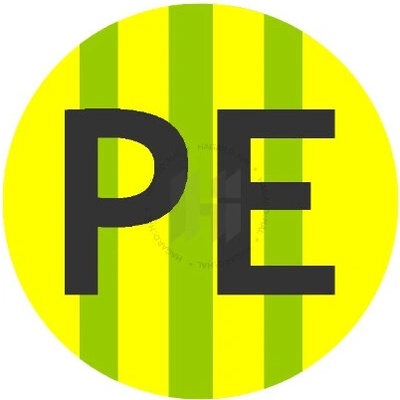 ALFA reklama Samolepka "PE" okrúhla žlto-zelená ø12mm