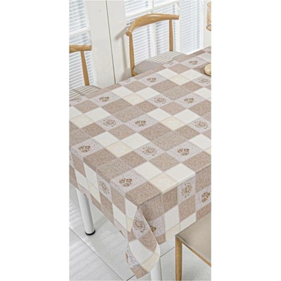 Impol Trade Ubrus PVC 3581578 návin 20 m x 140 cm béžovo-hnědý s ornamenty