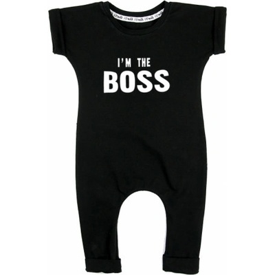 I love milk Overal s krátkym rukávom i`m the boss čierny