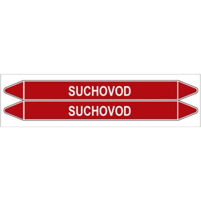 Značení potrubí, suchovod,2 ks, 450 × 52 mm PZ 008558