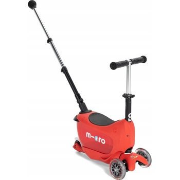 Micro a kolobežka 2v1 Mini2go Deluxe Červené 3 kolieska úložný priestor