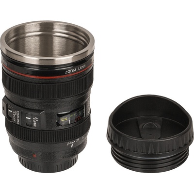 Lens Mug nerezový Hrnek pro fotografy objektiv 400 ml